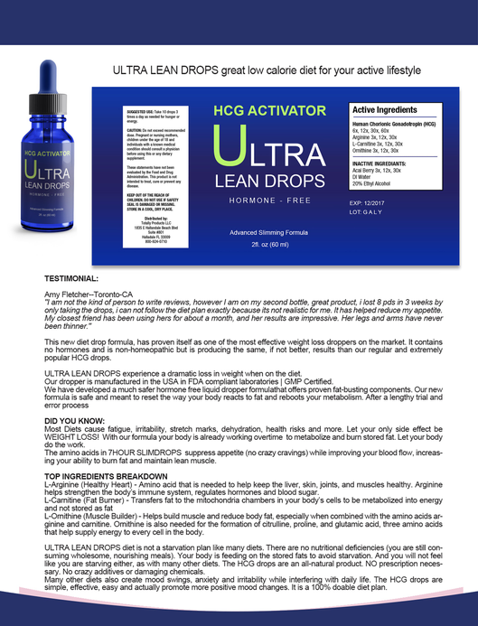Ultra Lean 2-ounce Weight Loss Drops with Acai Berry (Buy 2 Get 1 Free)