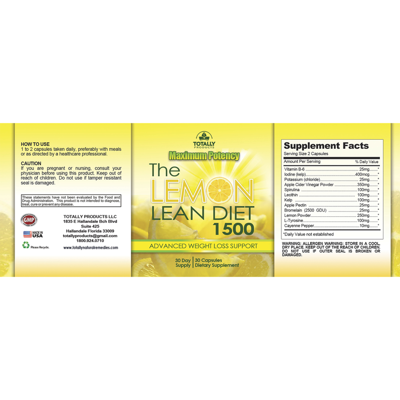 Lemon Lean Diet 1500mg (30 capsules)