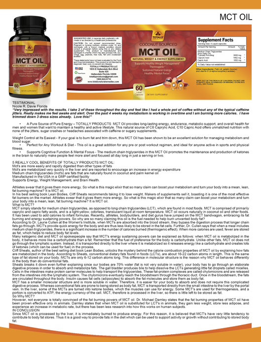 Totally Products Keto Slim BHB & Pure MCT Oil Combo Pack