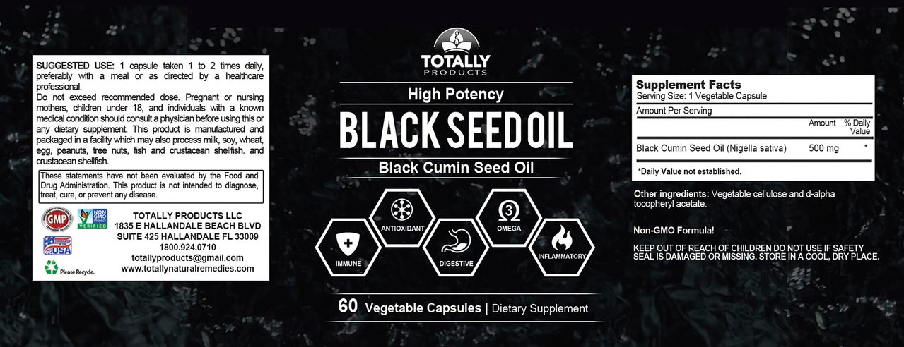 Black Cumin Seed Oil (60 veggie capsules)