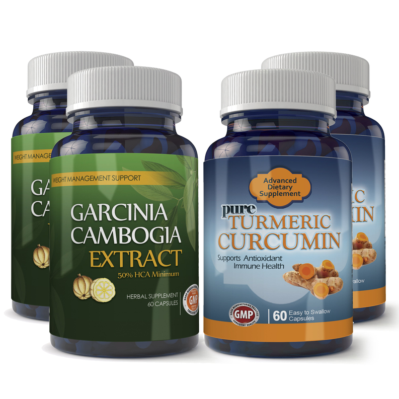 Garcinia Cambogia 800mg and Turmeric Extract Combo pack