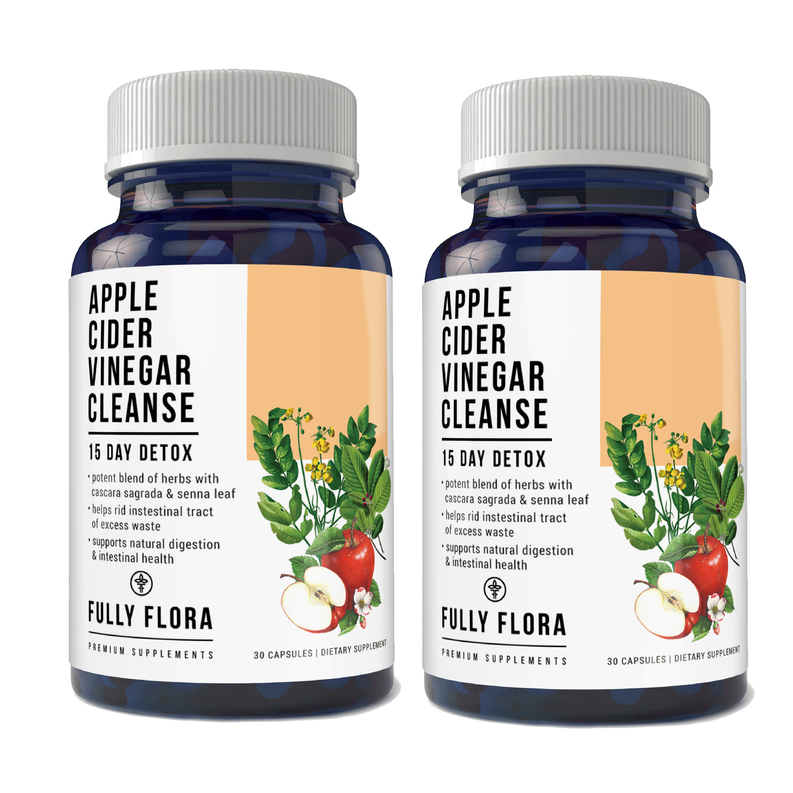 Fully Flora Apple Cider Vinegar Cleanse Natural Detox and Weight Loss (30 Capsules)