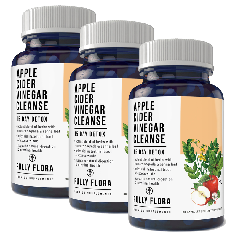 Fully Flora Apple Cider Vinegar Cleanse Natural Detox and Weight Loss (30 Capsules)