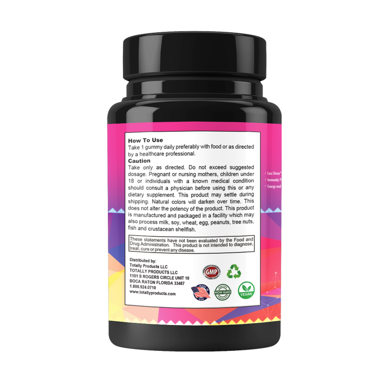 Totally Products Ashwagandha Vegan Gummies - 60 Gummies