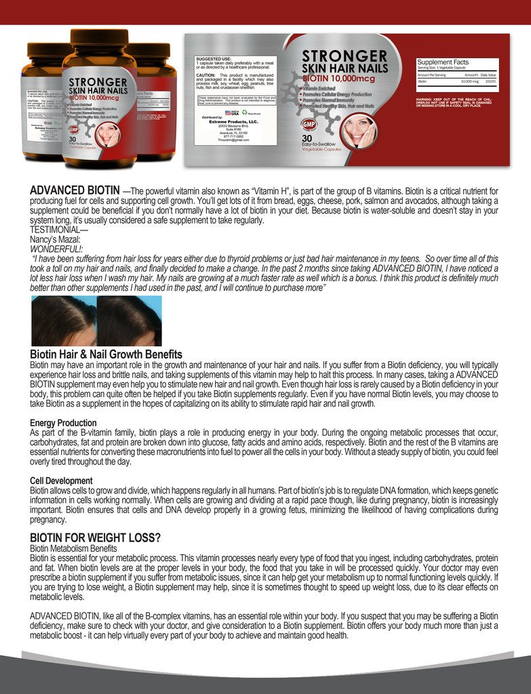 Biotin 10,000mcg and Woman's Hormone Support Combo Pack