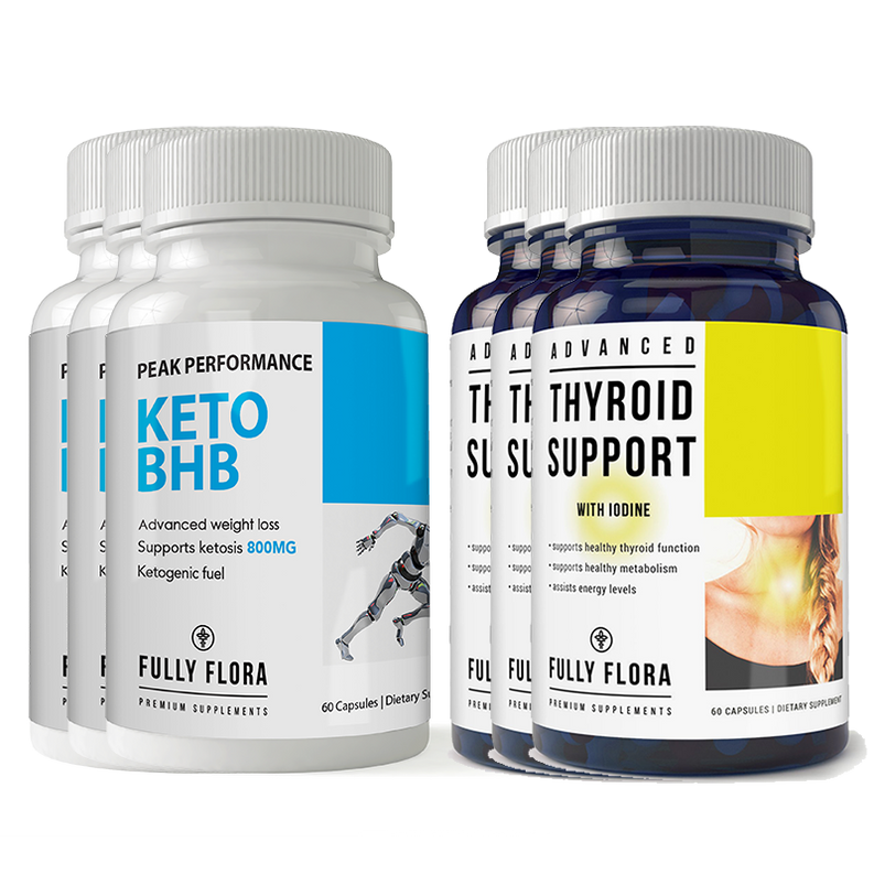 Fully Flora Keto BHB and Thyroid Support Combo Pack