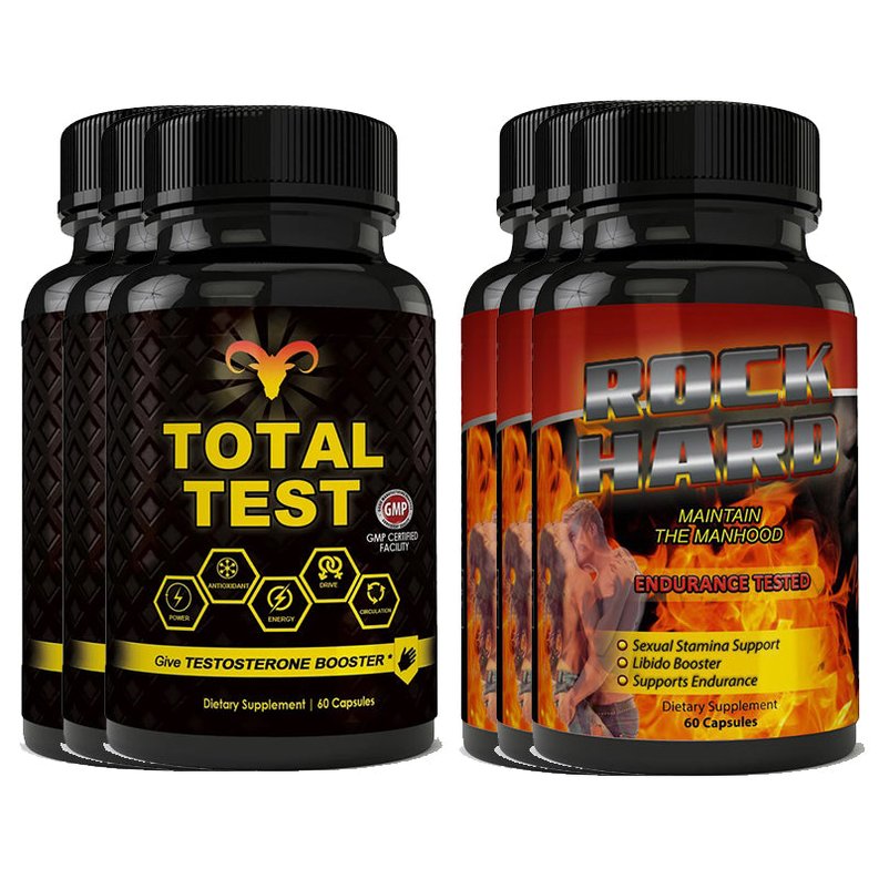 Total Test Testosterone Booster and Rock Hard Combo Pack
