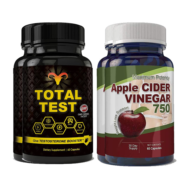 Total Test Testosterone Booster and Apple Cider Vinegar Combo Pack
