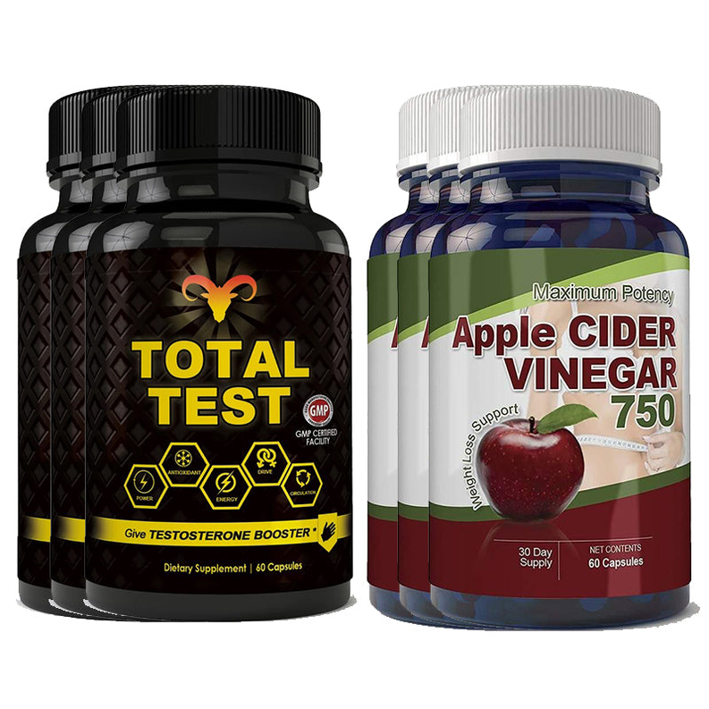 Total Test Testosterone Booster and Apple Cider Vinegar Combo Pack