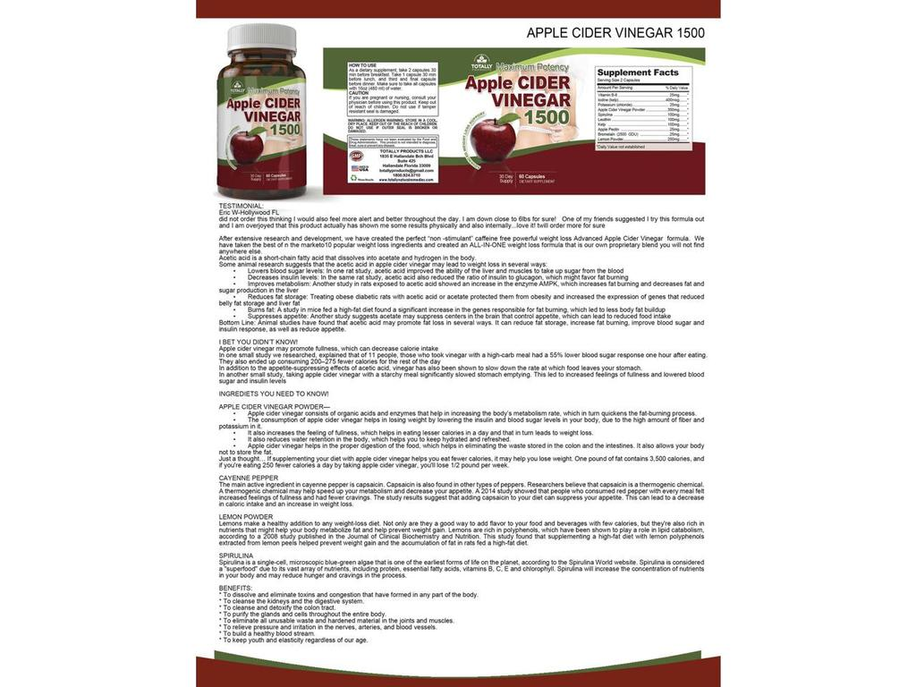 Total Test Testosterone Booster and Apple Cider Vinegar Combo Pack