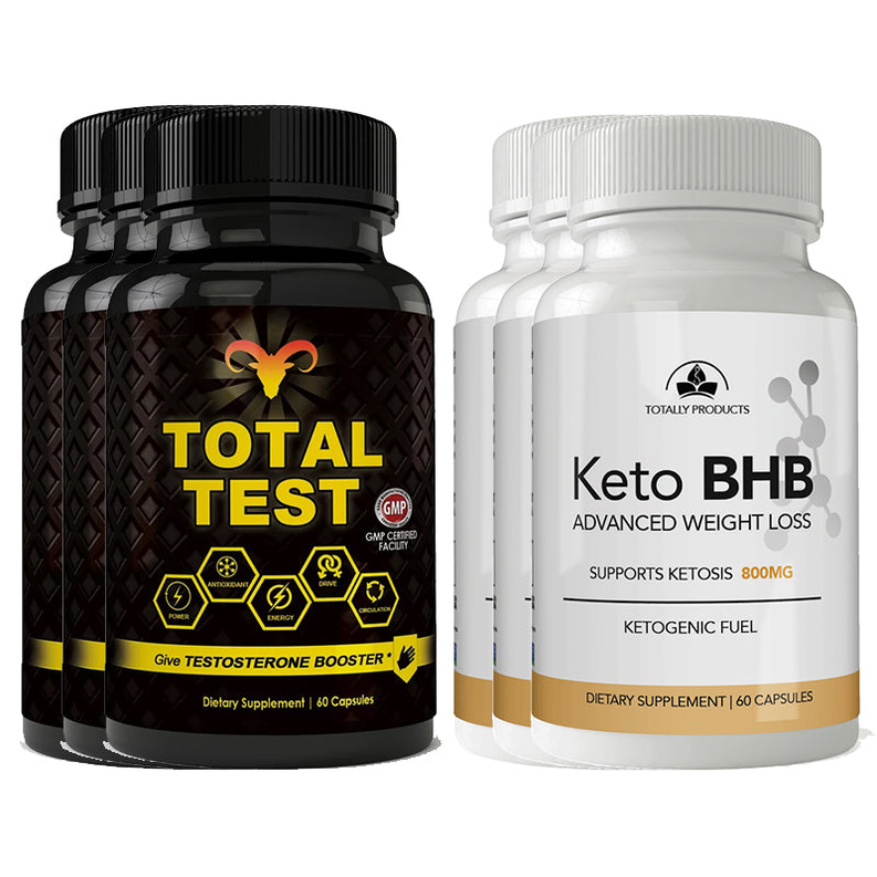 Total Test Testosterone Booster and Keto BHB Combo Pack