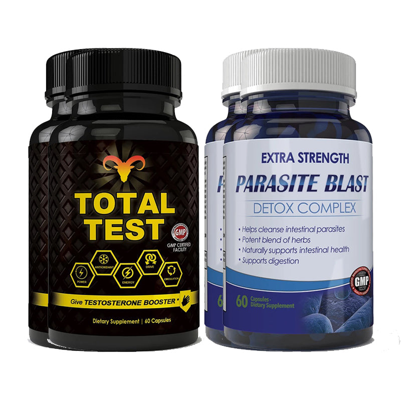Total Test Testosterone Booster and Parasite Blast Combo Pack