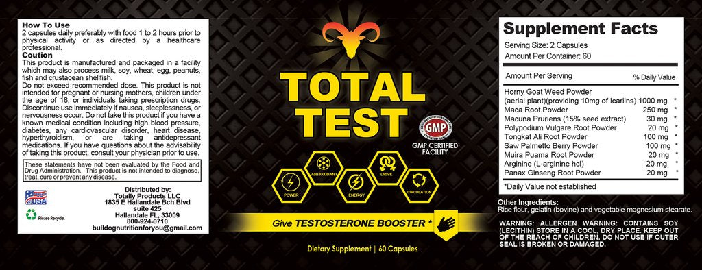 Total Test Testosterone Booster and Parasite Blast Combo Pack