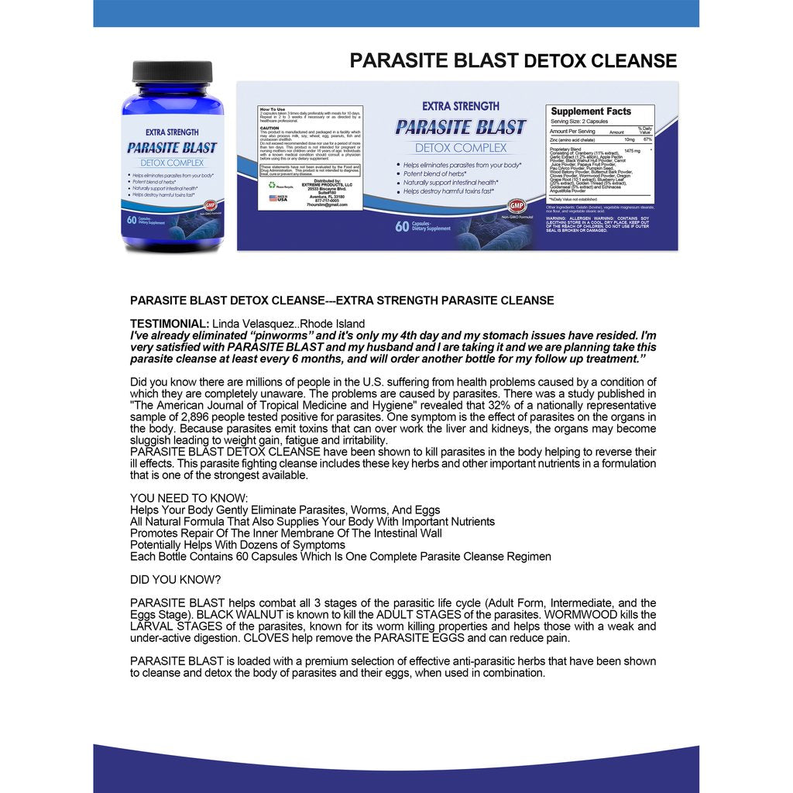 Total Test Testosterone Booster and Parasite Blast Combo Pack
