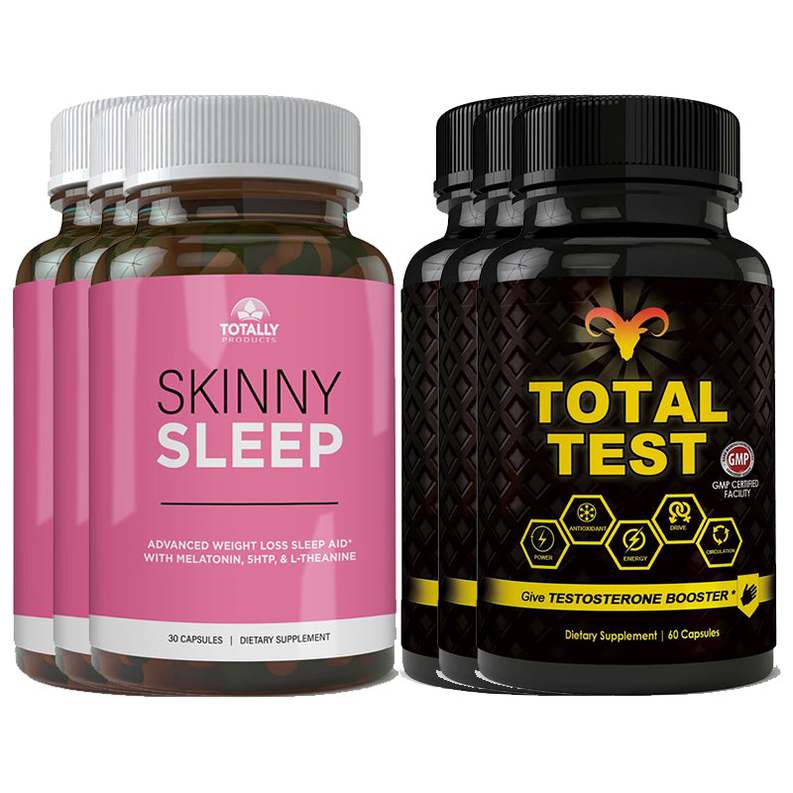 Skinny Sleep and Total Test Testosterone Booster Combo Pack