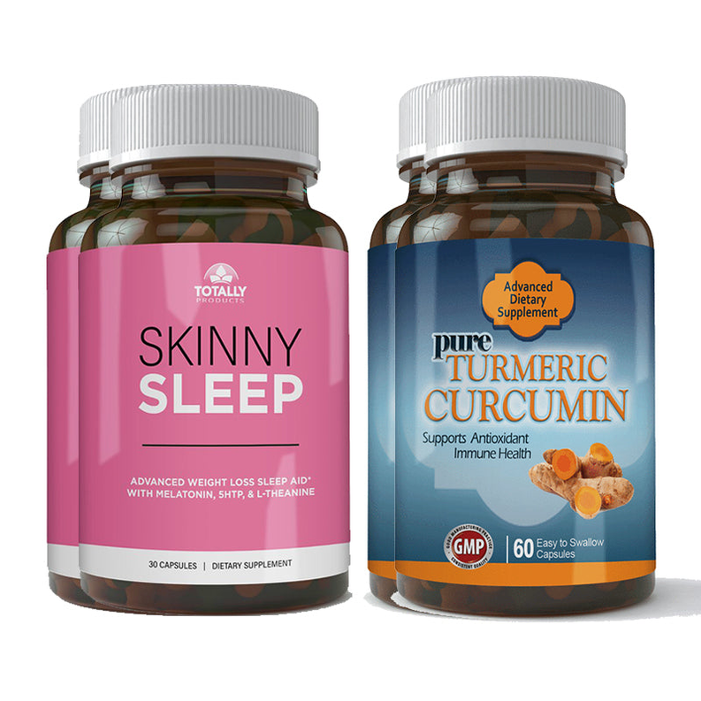 Skinny Sleep and Turmeric Curcumin Combo Pack