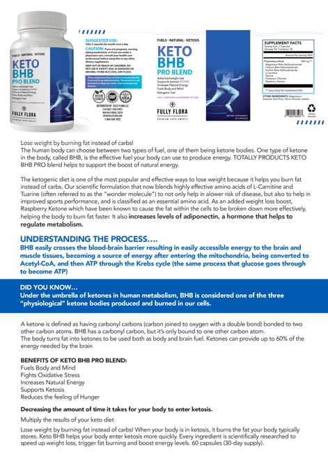Fully Flora Keto BHB PRO Blend for Advanced Weight Loss