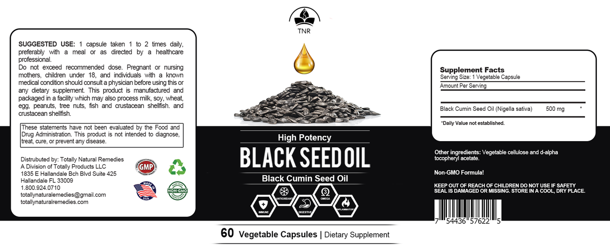 High Potency Black Cumin Seed Oil (3 bottles)