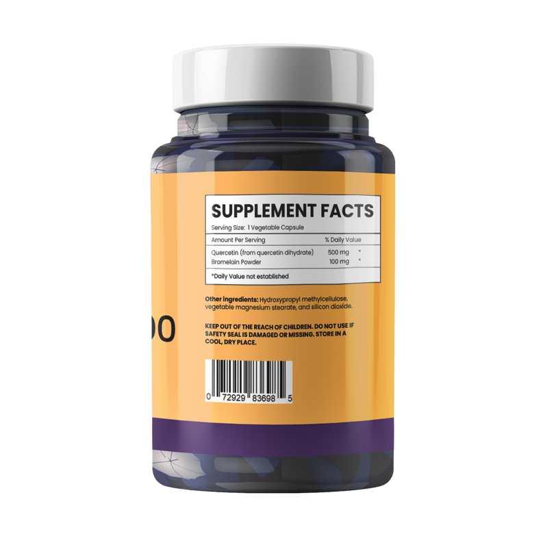 Totally Products Quercetin with Bromelain, Balanced Immune and Respiratory System, 60 Veg Capsules (2 bottles)