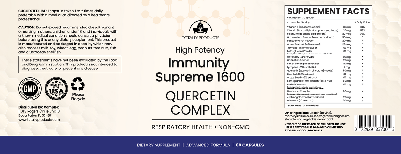 Immunity Supreme Quercetin Complex (3 bottles)