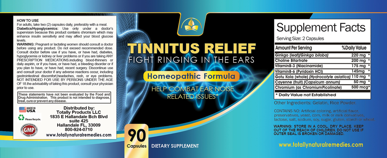 Totally Products Tinnitus Relief (90 capsules)