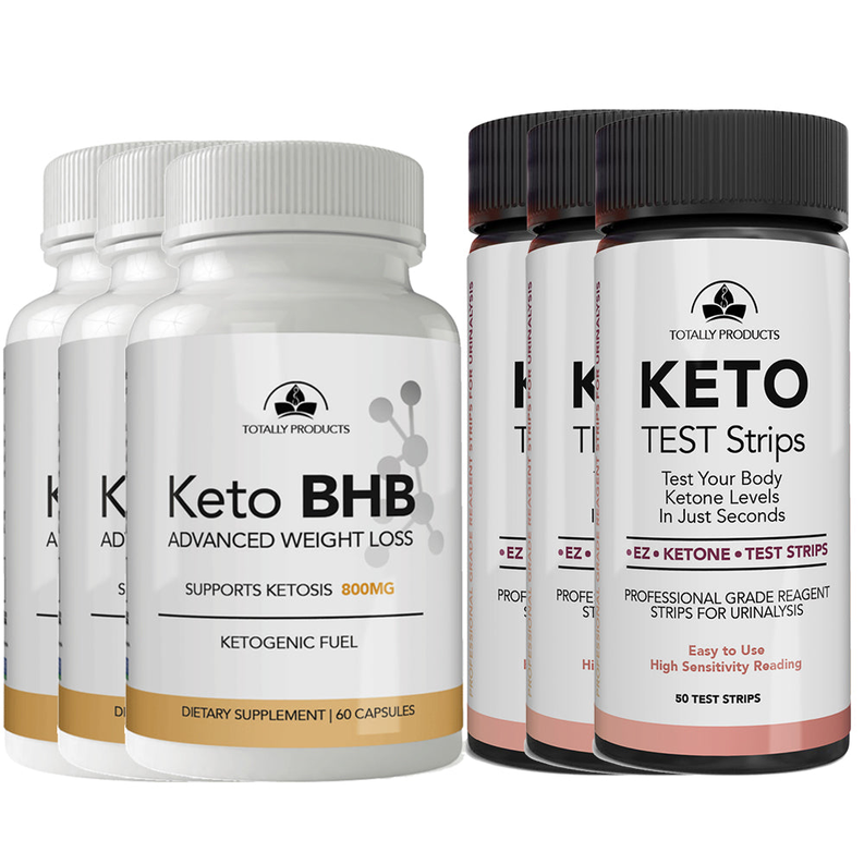 Totally Products Keto Strips and Keto BHB Combo Pack