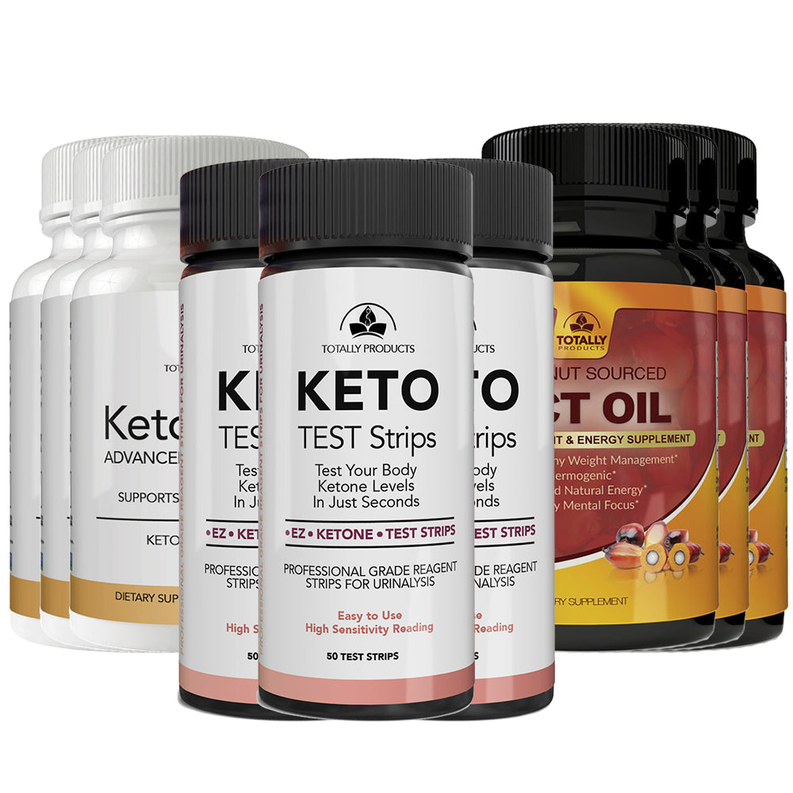 Totally Products Keto Strips and Keto BHB and MCT Oil Combo Pack