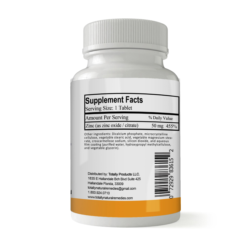 Totally Products ZINC 50mg Immunity Support (200 tablets)