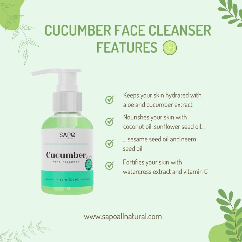 Cucumber Face Cleanser with Aloe and Vitamin C