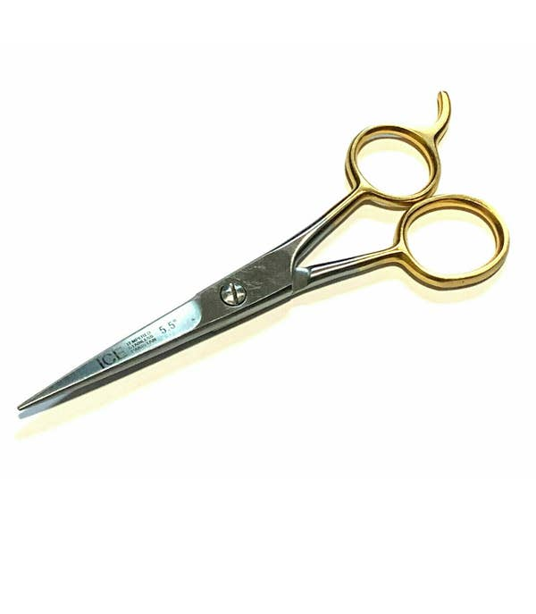 Barber Hair Cutting Scissors Gold Ice Tempered