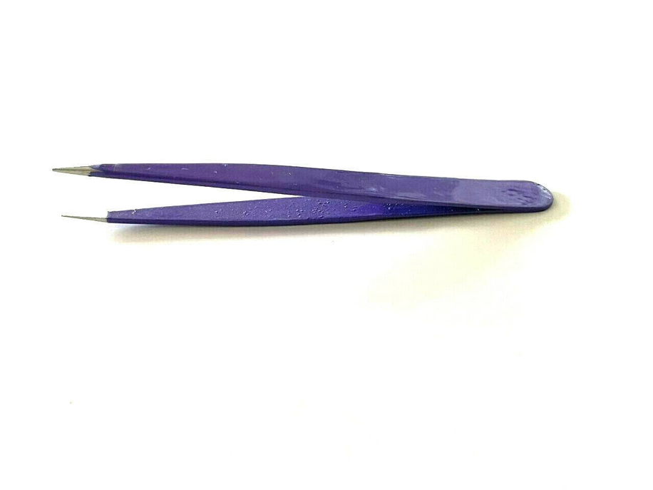 Purple Eyebrow Hair Removal Tweezers Pointed Tip