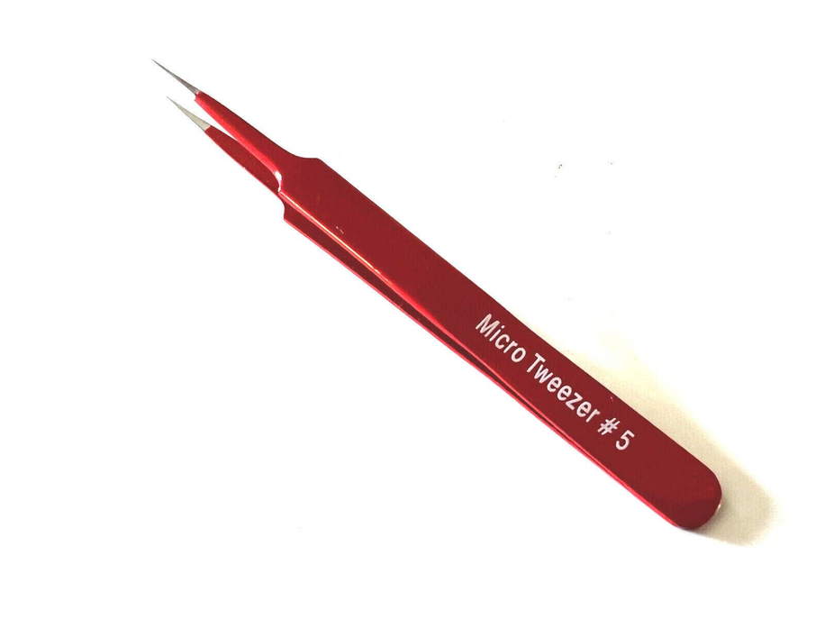 Super Precision High Quality Fine Point Tweezers Tool Fleas Tick Removal Stainless #5