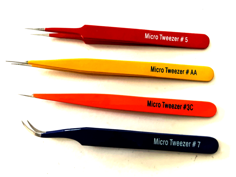 High Quality Micro Tweezers Variety Pack Stainless Steel