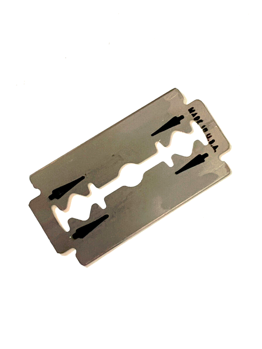 Platinum Chrome Double Edge Razor Blades Stainless Steel Barber Salon Made in USA
