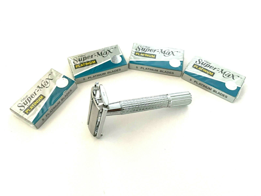 Grandpa's Classic Vintage Style Doube Edge Safety Razor & 20 Blades
