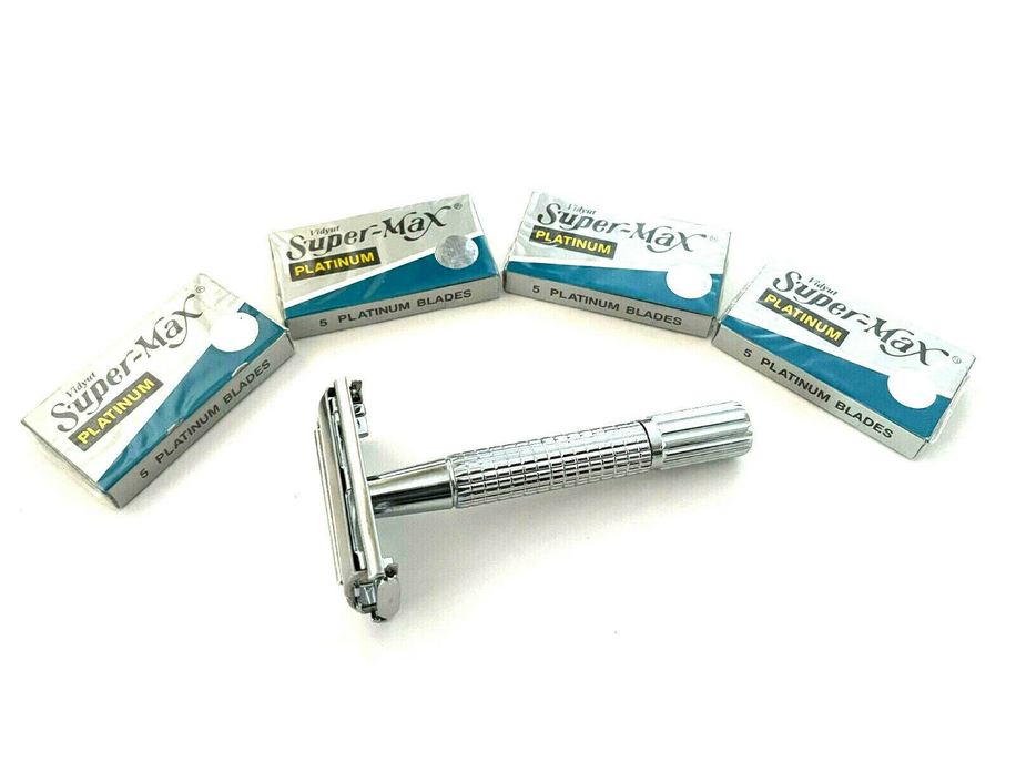 Grandpa's Classic Vintage Style Doube Edge Safety Razor & 20 Blades