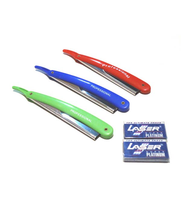 Old Fashion Classic Men's Safety Razors Variety Pack + 10pcs Razor Blades Set