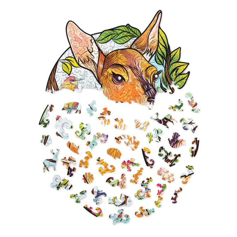 Wood Trick Charming Little Deer Unique Shaped Puzzle