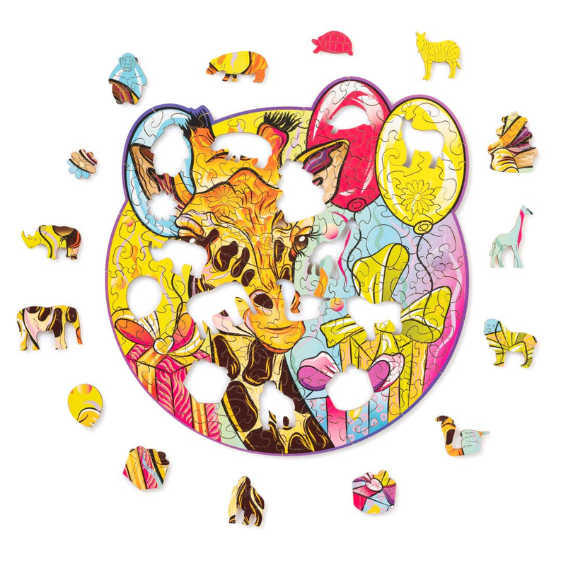 Wood Trick Graceful Giraffe Unique Shaped Puzzle