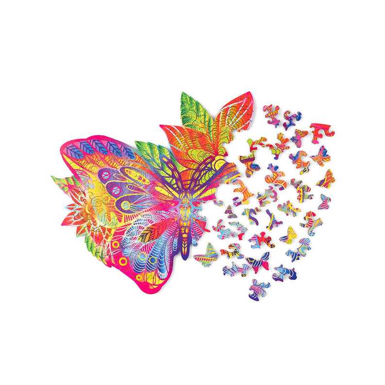 Wood Trick Jewel Butterfly Unique Shaped Puzzle