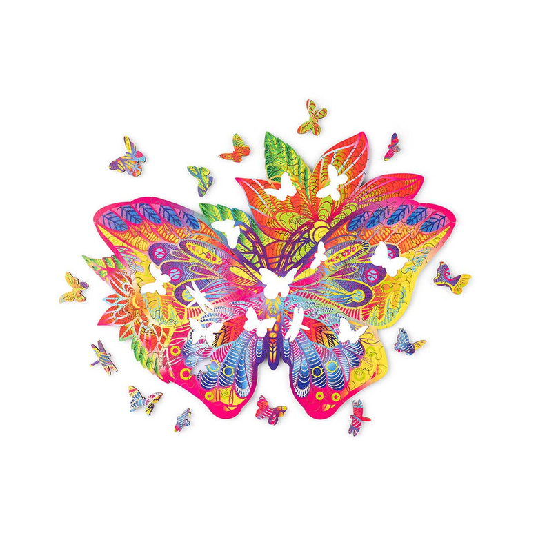 Wood Trick Jewel Butterfly Unique Shaped Puzzle