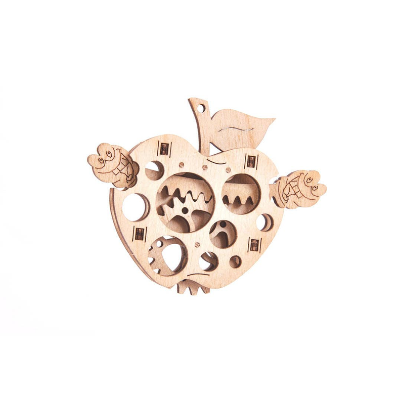 Set of Mini 3D Puzzles Frog, Snail, Apple, Gingerbread