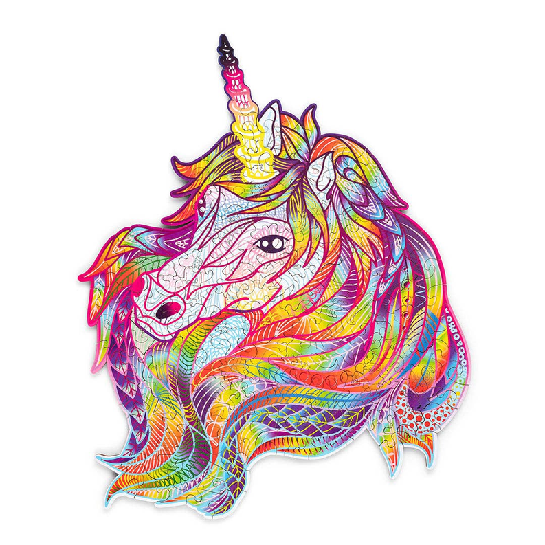 Wood Trick Sparkle Unicorn Unique Shaped Puzzle