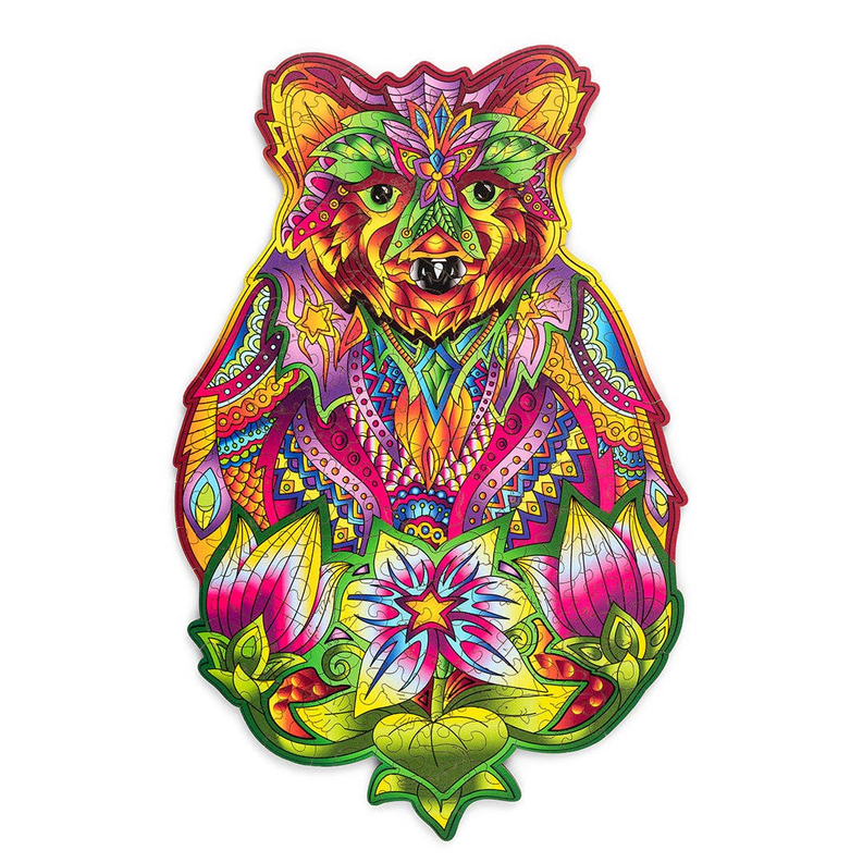 Wood Trick Spirit Bear Unique Shaped Puzzle