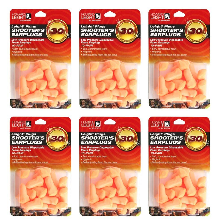 Howard Leight Shooter's Earplugs Foam 10-Pairs per Pack (Pack of 6)