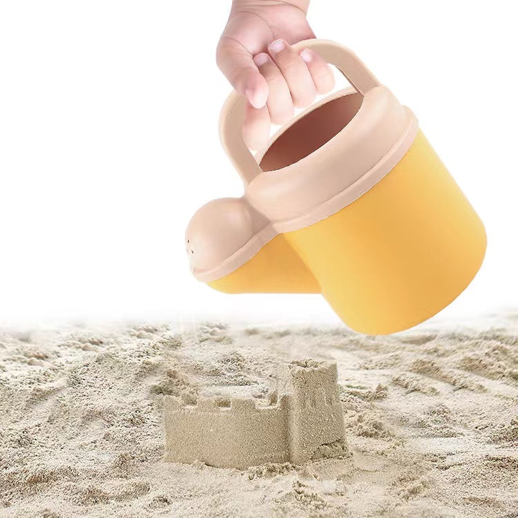 Children Beach Toy Wheat Straw Beach Bucket Set With Sand Sand Dredging Tools Outdoor Toy