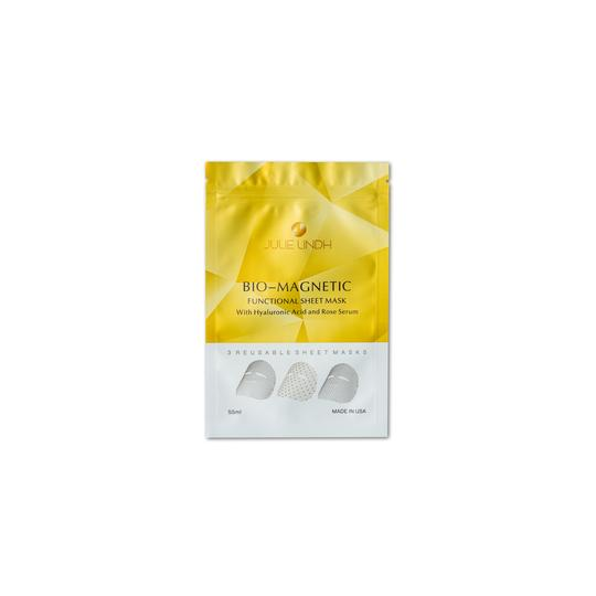 Bio-Magnetic Functional Sheet Mask with Hyaluronic Acid & Rose Serum (Contains 3 Reusable Masks)