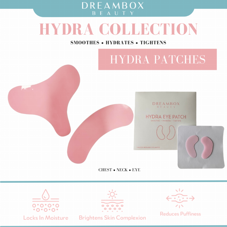 Hydra Reusable Eye Patches + Julie Lindh Skin Expert Hyaluronic Acid Rose Serum