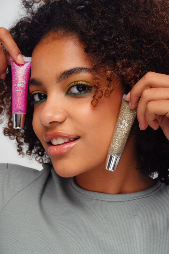 LUKKY Body and hair glitter gel x 0.44 fl.oz., assortment of 12 pieces