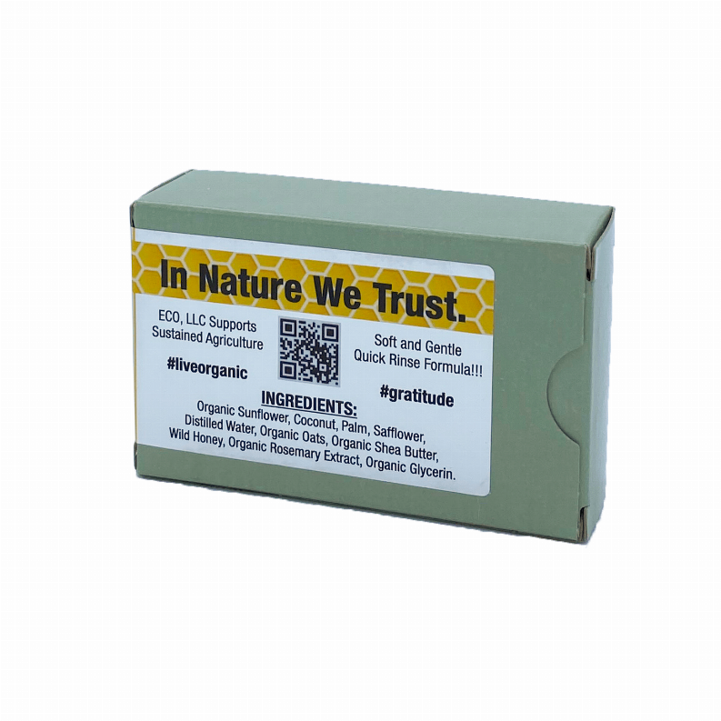 Organic Body Bar Soap, Pure Unscented 3 pack